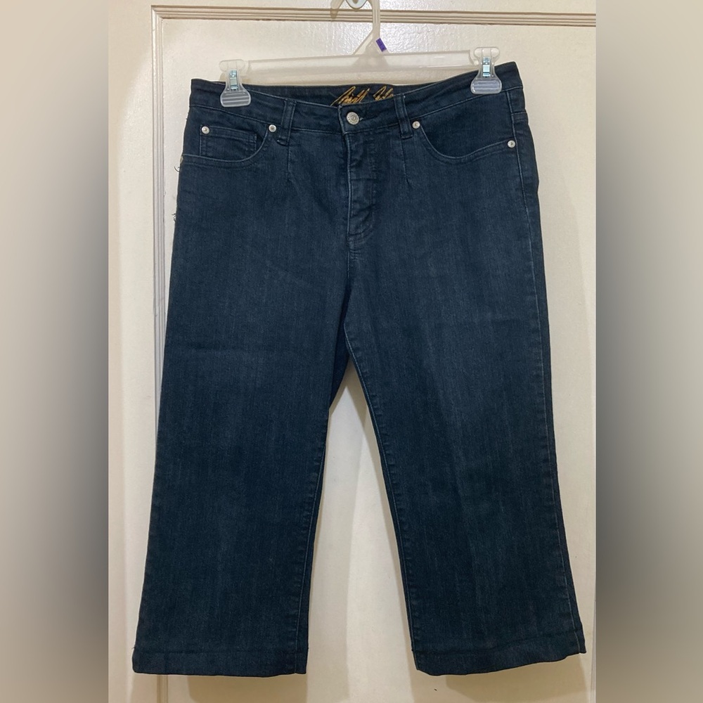 Bill Blass Capri Blue Jeans Women's 10 Circular Fit Cotton Denim Stretch Bootcut